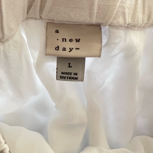 Target *a new day* White Linen Blend Skirt L - Picture 2 of 2
